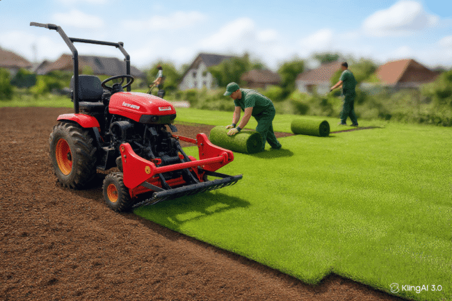 Przygotowanie gruntu pod trawnik i profesjonalne roboty ogrodowe na działce.